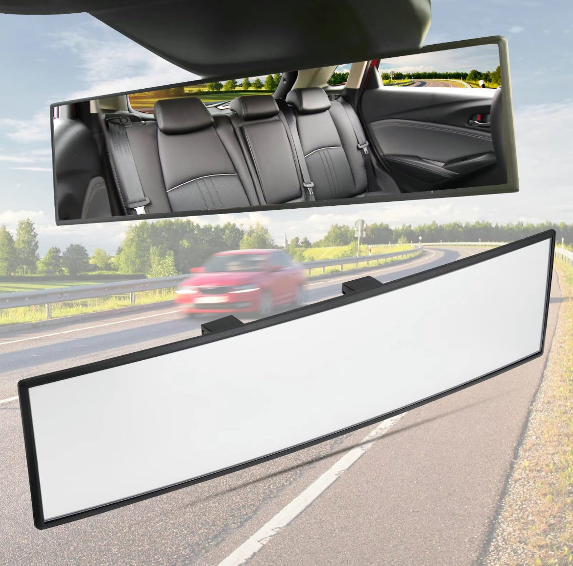 Panoramic Wide-Angle Rear View Mirror