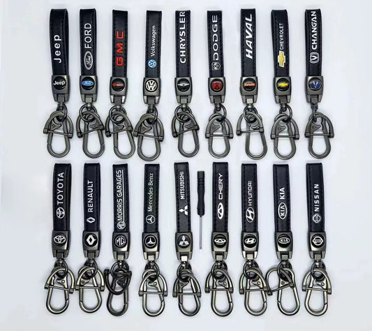 Custom Car Logo Leather Keychain