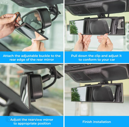 Panoramic Wide-Angle Rear View Mirror