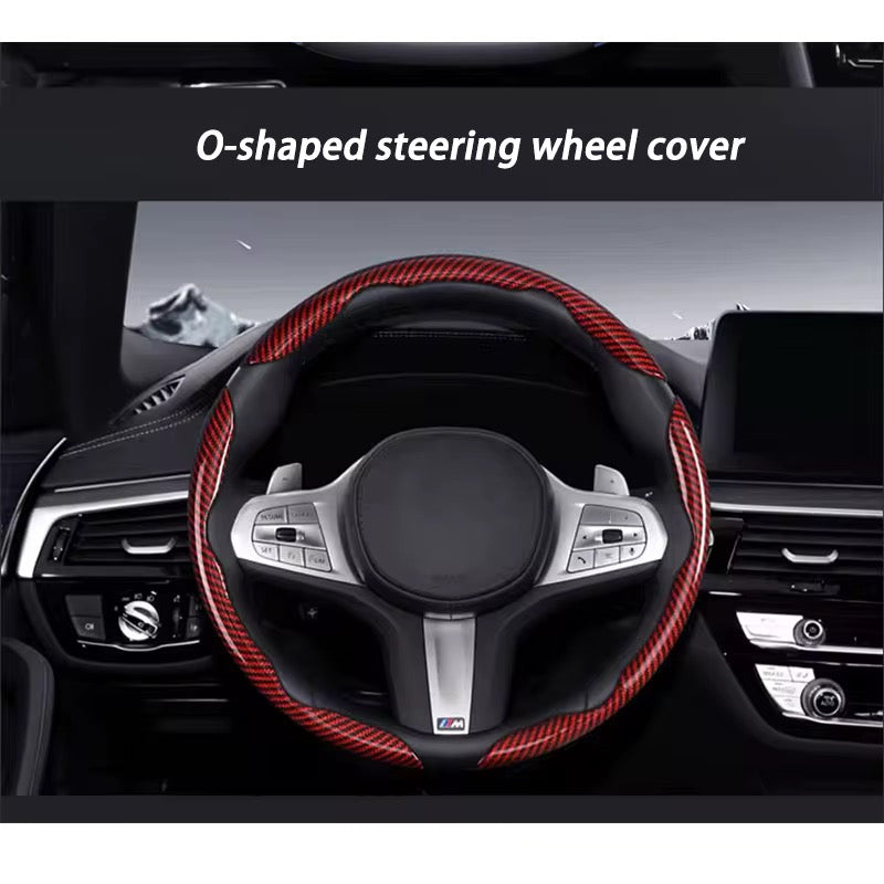 3pc Carbon fiber Steering Wheel Cover