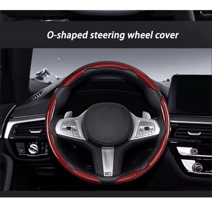 3pc Carbon fiber Steering Wheel Cover