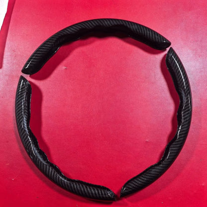 3pc Carbon fiber Steering Wheel Cover