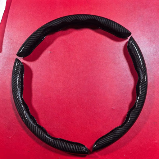 3pc Carbon fiber Steering Wheel Cover