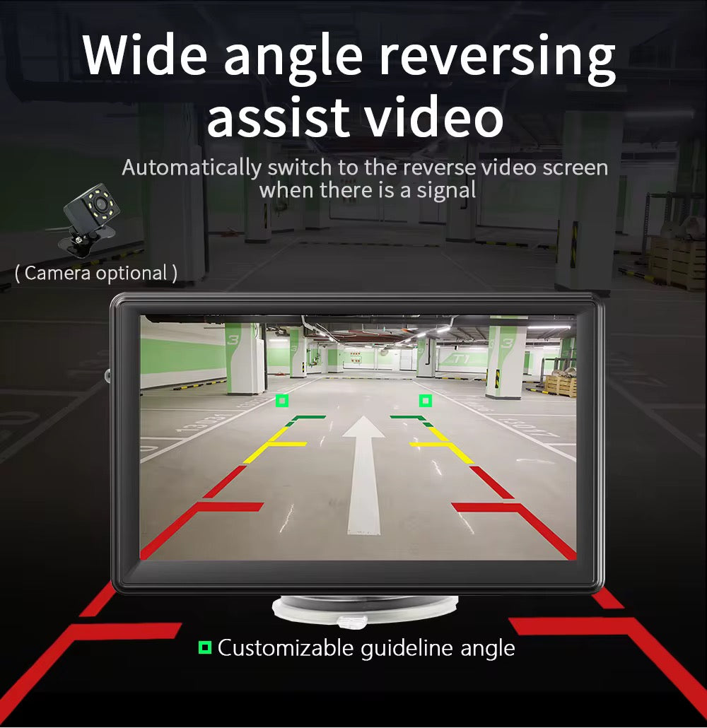 Portable Carplay 7-inch Touch Screen Stereo System (with Rear Camera)