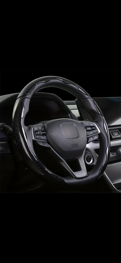 3pc Carbon fiber Steering Wheel Cover
