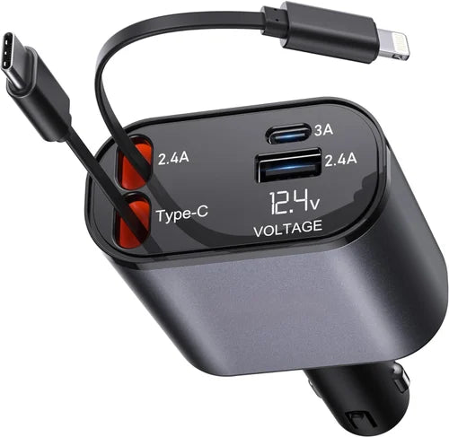 4 in 1 Fast Charger Car Phone Station(IPHONE & TYPE C)