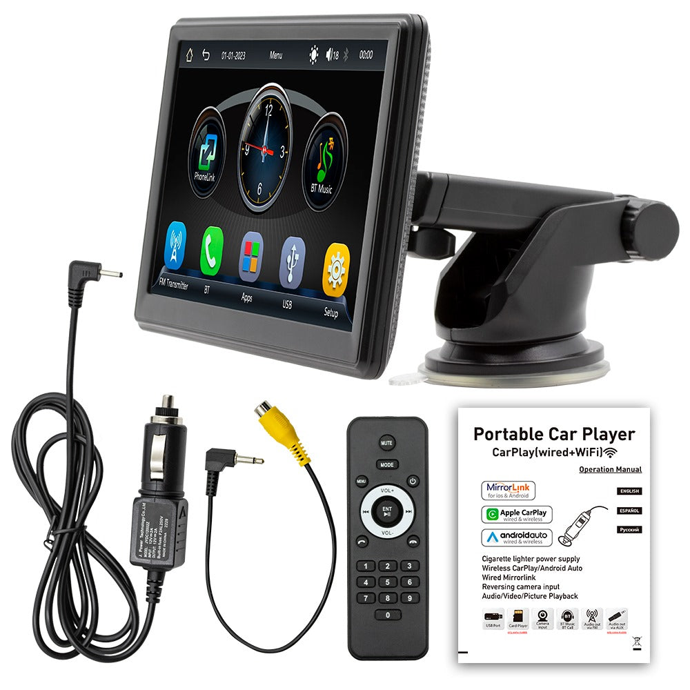 Portable Carplay 7-inch Touch Screen Stereo System